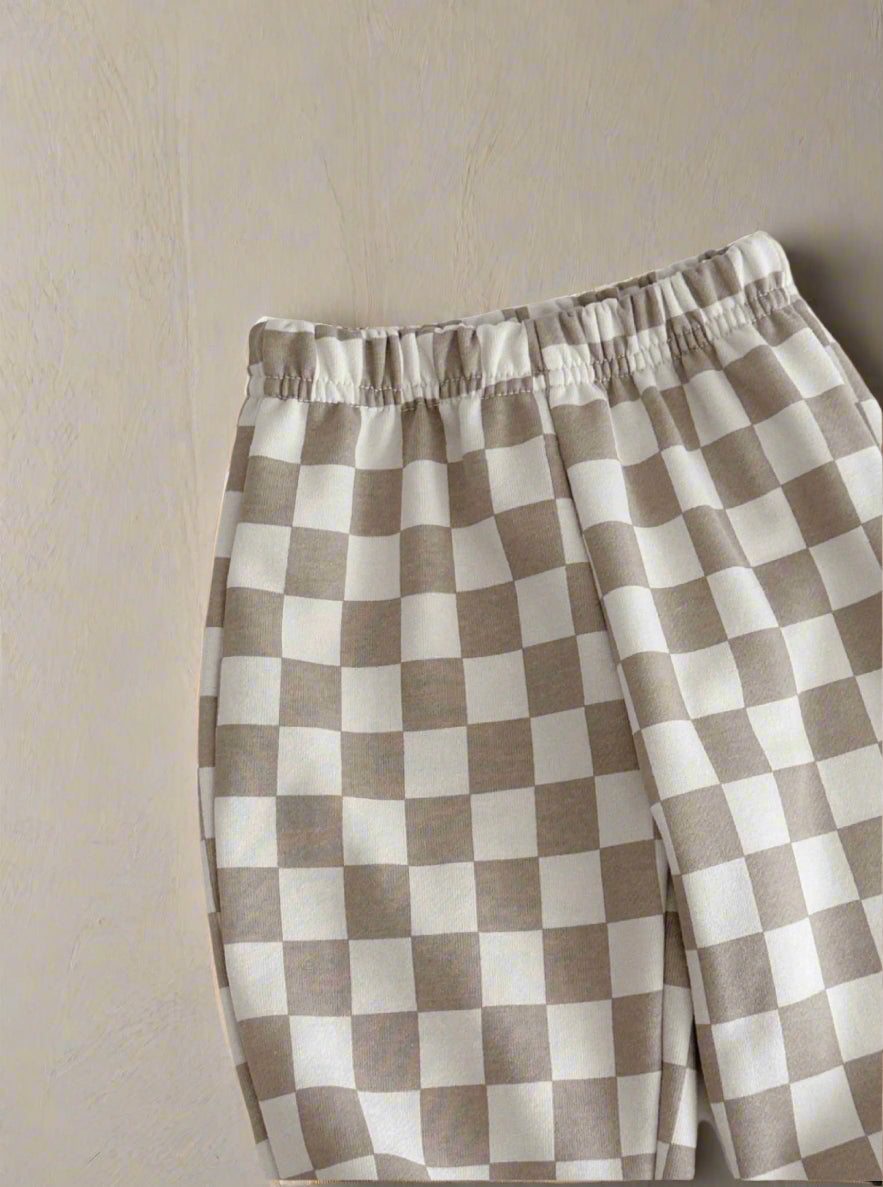 2-piece Infant Checkered Sweat set