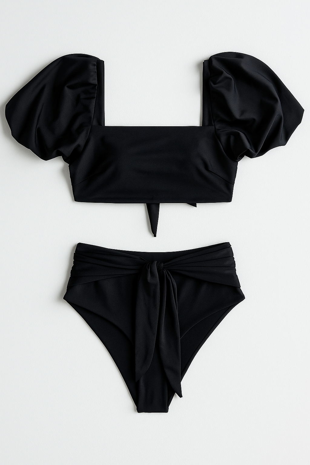 Puff Sleeve 2 Piece Swimsuit