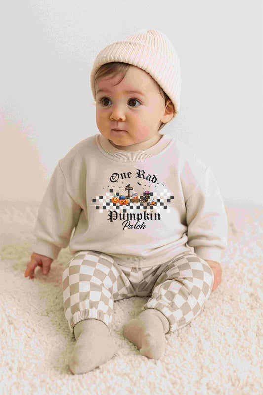2-piece Infant Checkered Sweat set
