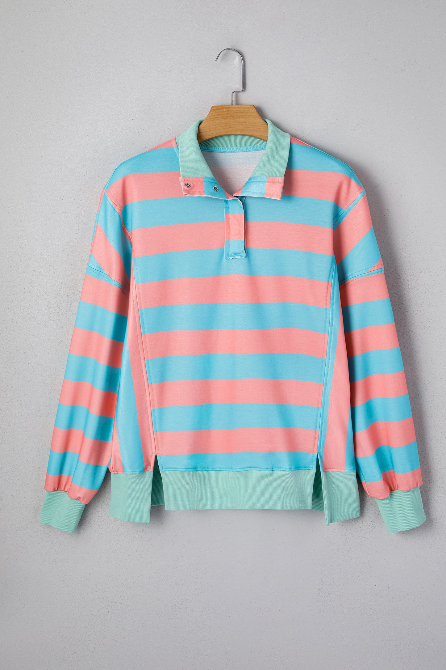 Striped Long sleeve collared Shirt