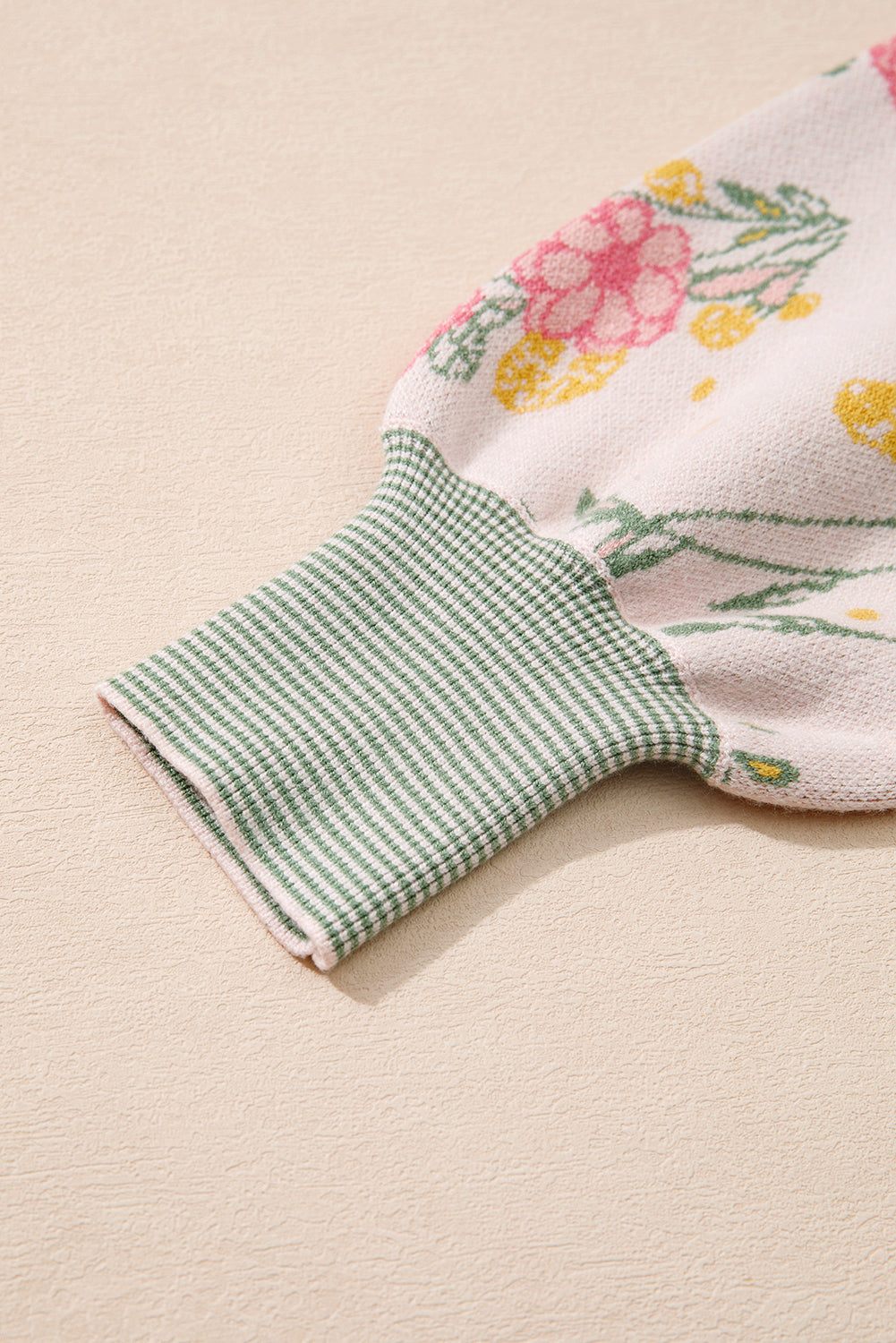 Floral V-neck sweatshirt