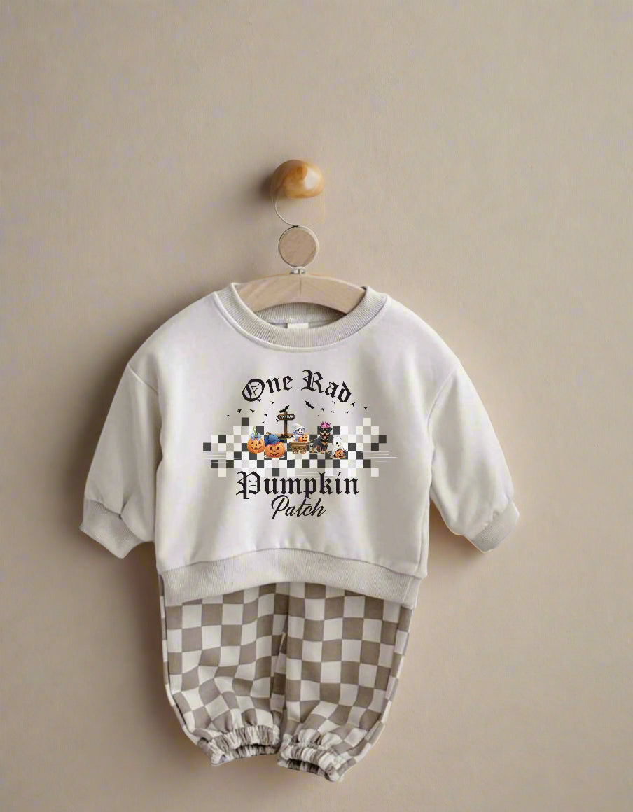 2-piece Infant Checkered Sweat set